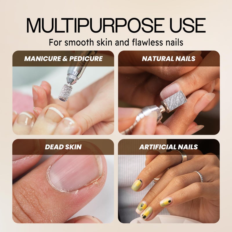 Pana 100 Pieces Large Nail Sanding Bands Professional Nail Manicure Great Fit for Nail Drill Bits for Acrylic Nails (240 Grit, Zebra) - Image 5